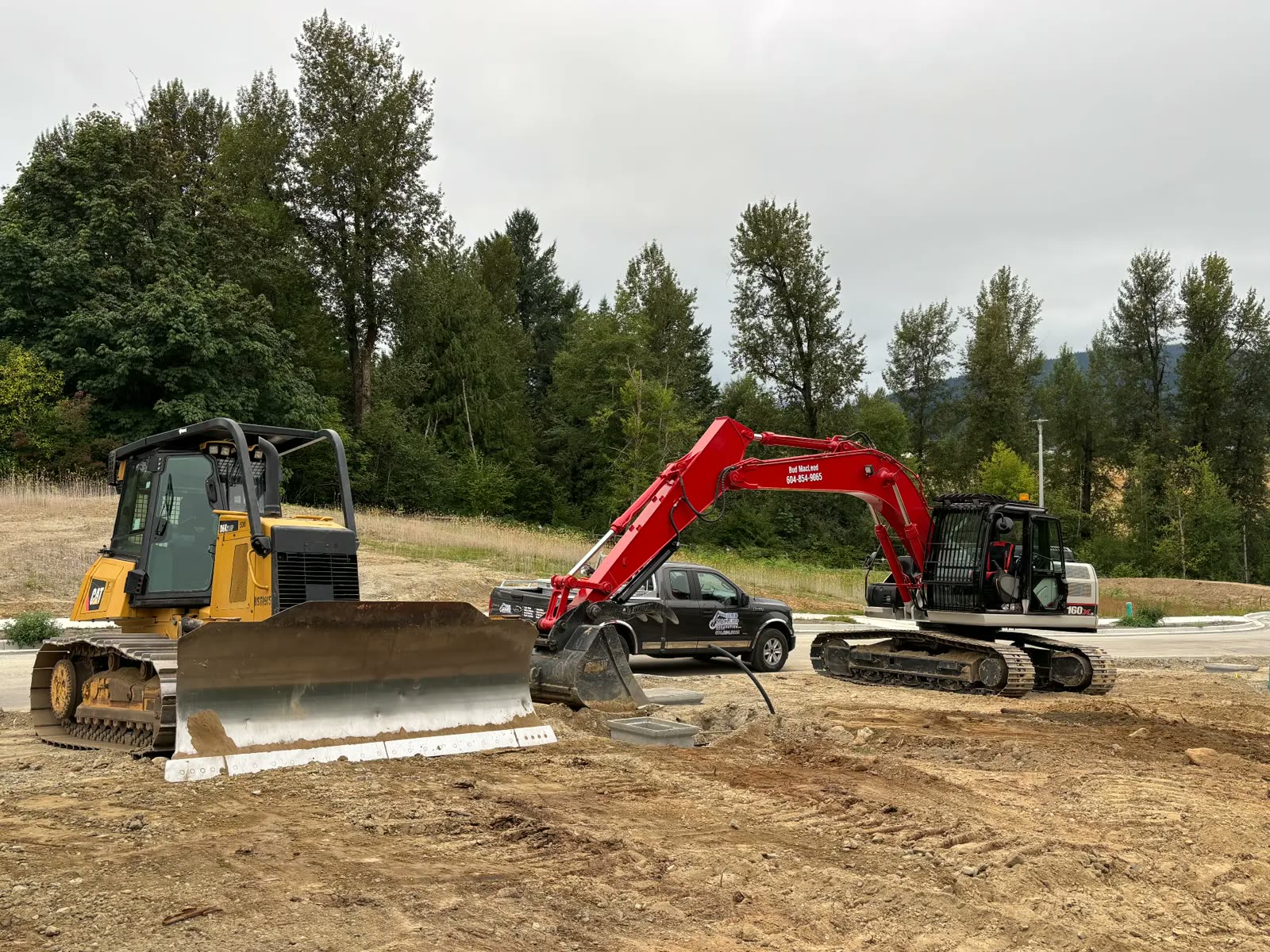 Excavator & Dozer On Site — Bud Macleod Contracting equipment